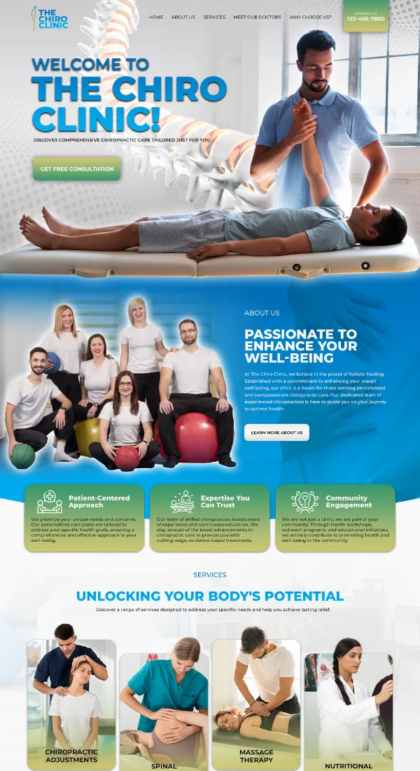 Mobile website design example