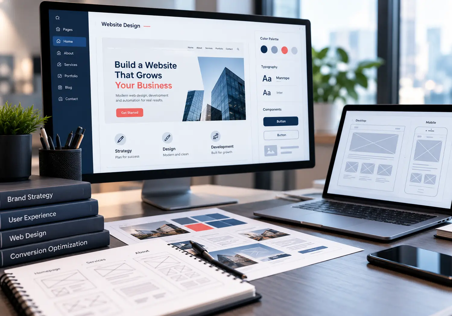 Planning and designing a website